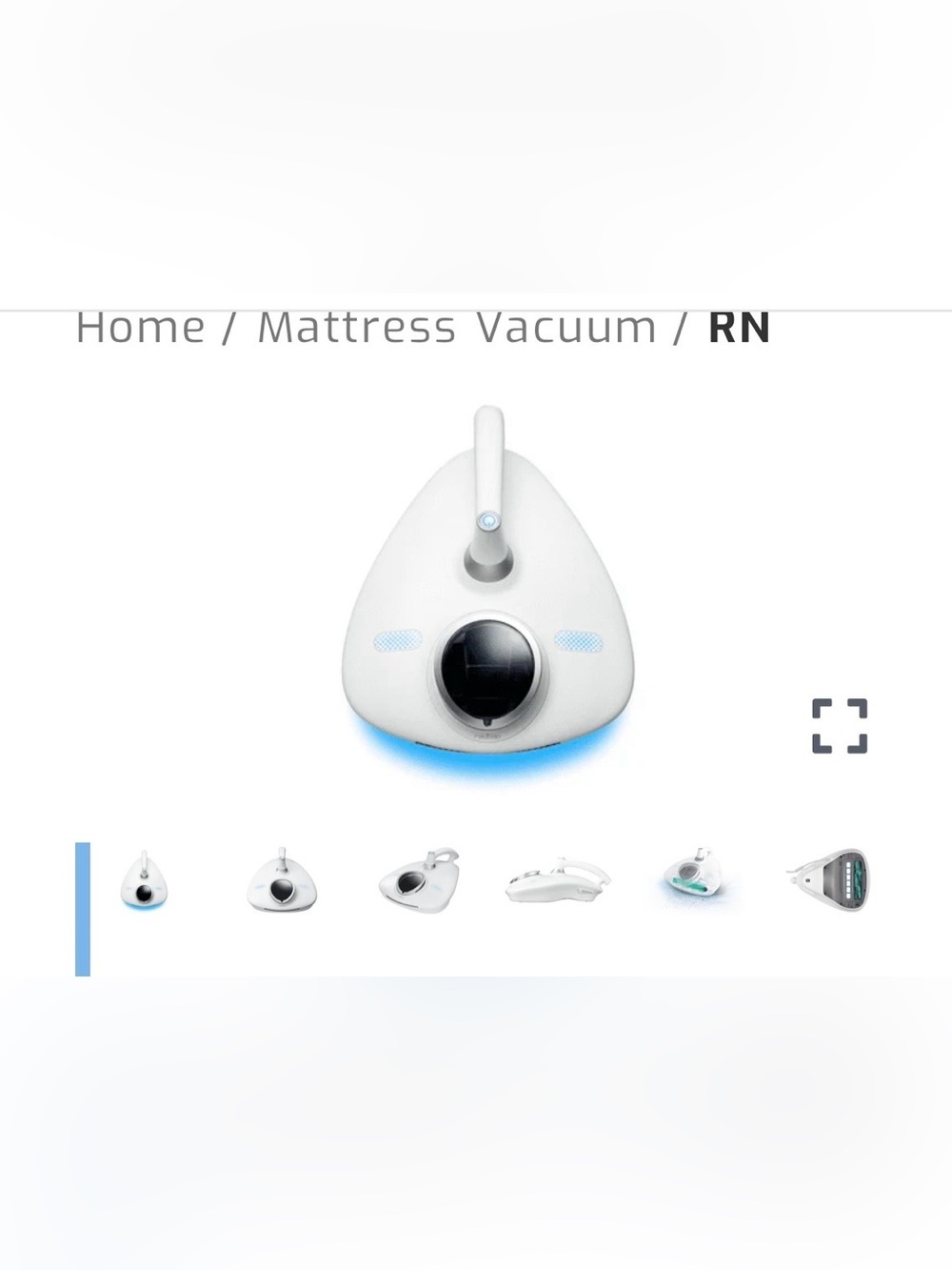 NIB Raycop RN UV+ Mattress Vacuum Allergen Cleaner HEPA Filter Pet Hair White